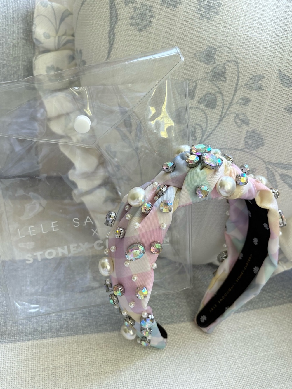 Lele Sadoughi x Stoney Clover Lane Rainbow Gingham Adult Headband